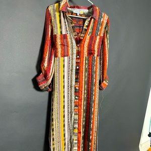 Figueroa & Flower button down, collared, maxi dress